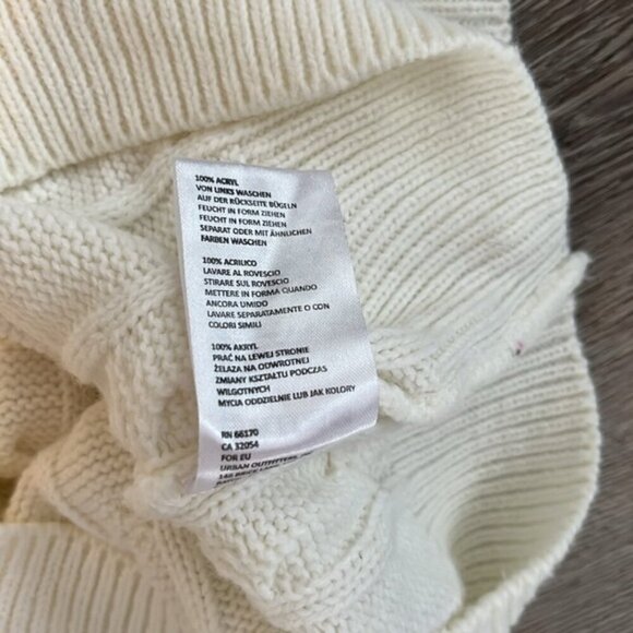 URBAN OUTFITTERS IETS FRANS CREME CABLE KNIT V-NECK SWEATER VEST  SIZE SMALL - Picture 5 of 5